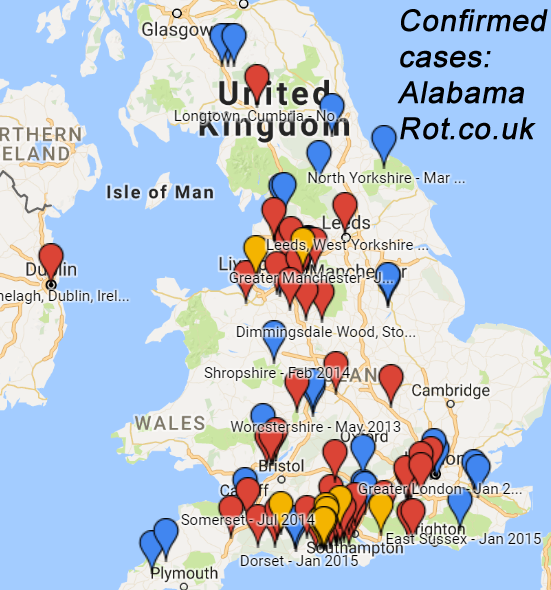 Confirmed Alabama Rot cases